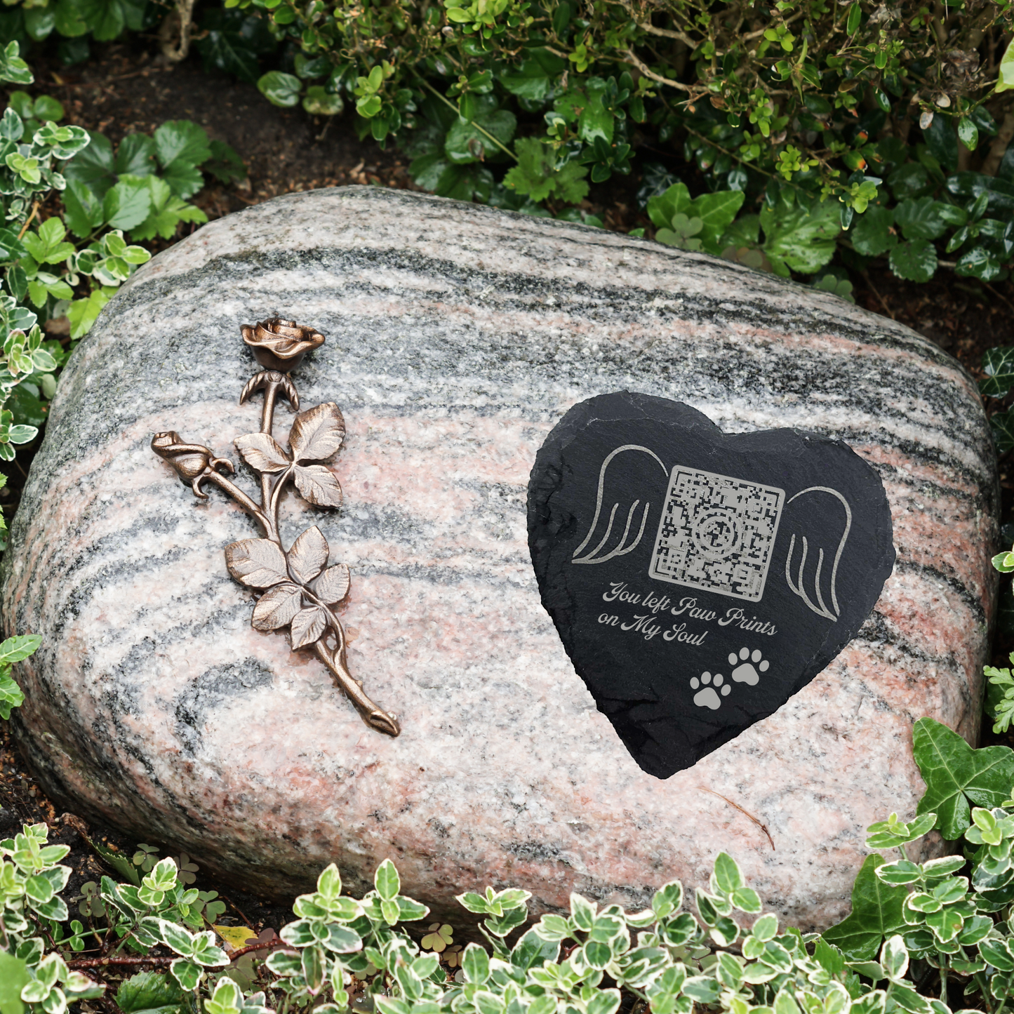 Pet Memorial Plaque with QR Tribute Page – Personalized Remembrance Keepsake for Dogs & Cats, Celebration of Life & Bereavement Gift