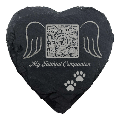 Pet Memorial Plaque with QR Tribute Page – Personalized Remembrance Keepsake for Dogs & Cats, Celebration of Life & Bereavement Gift