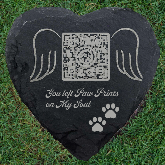 Pet Memorial Plaque with QR Tribute Page – Personalized Remembrance Keepsake for Dogs & Cats, Celebration of Life & Bereavement Gift