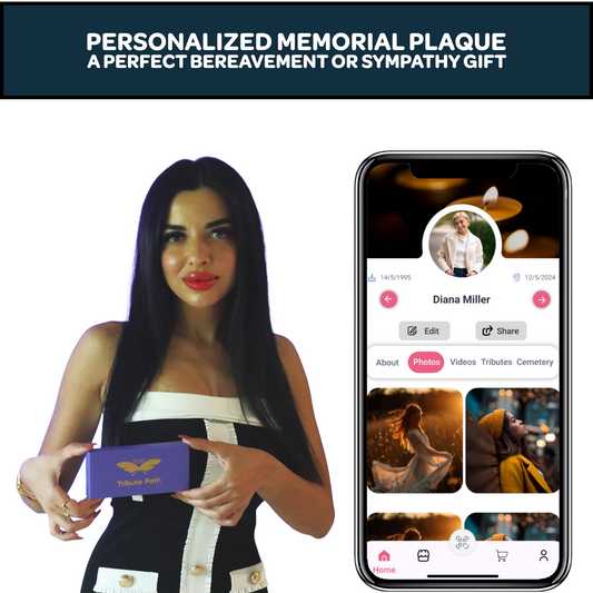 Memorial Page + QR Code Keepsake